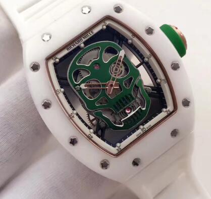 Richard Mille RM52 Tourbillon Green Skull Replica Watch